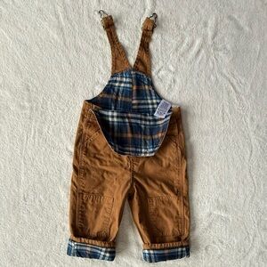Carhartt flannel lined overalls 2T